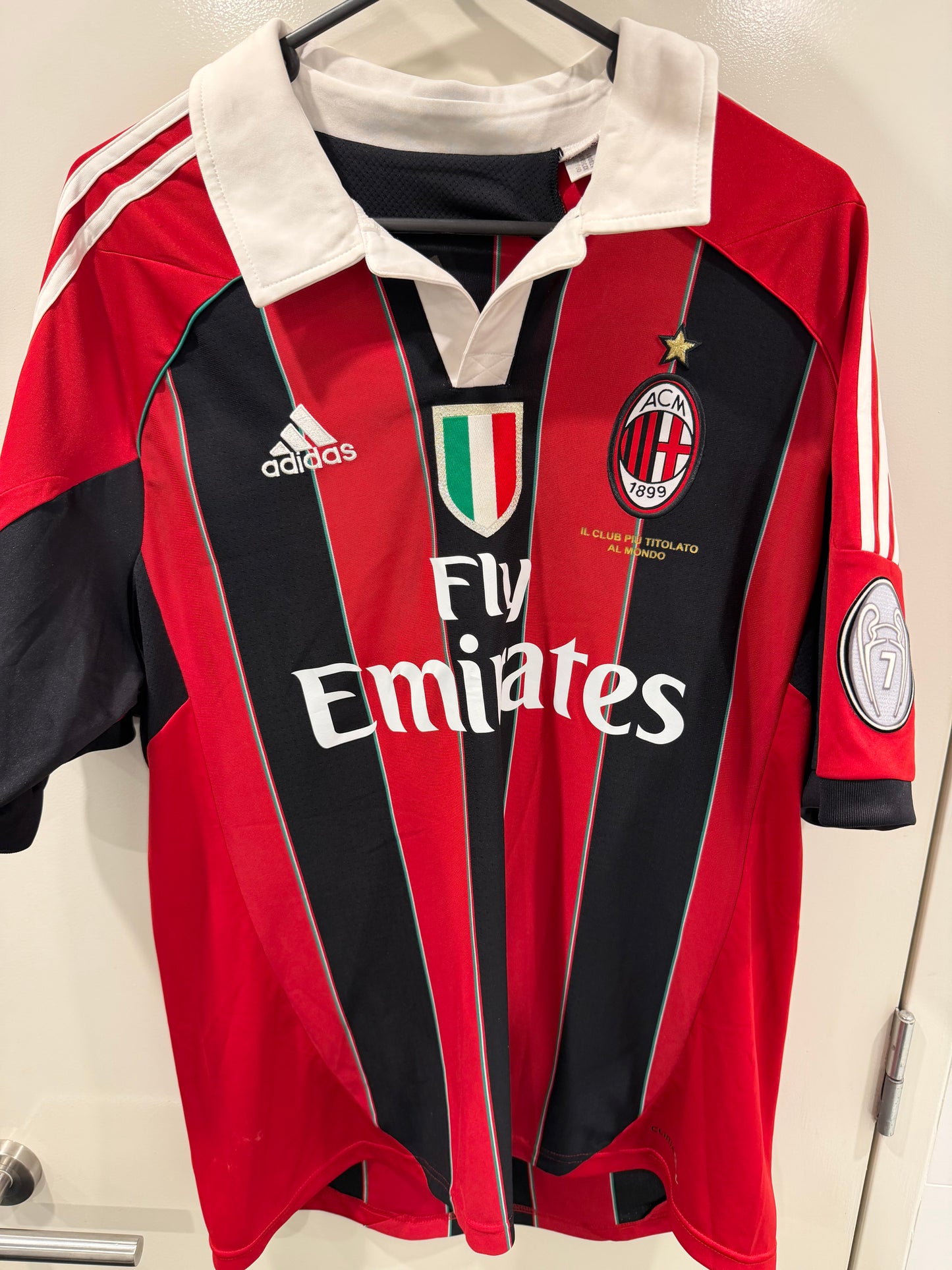 Adidas AC Milan 2011/12 Home Jersey – #45 Balotelli (Serie A Edition)- L