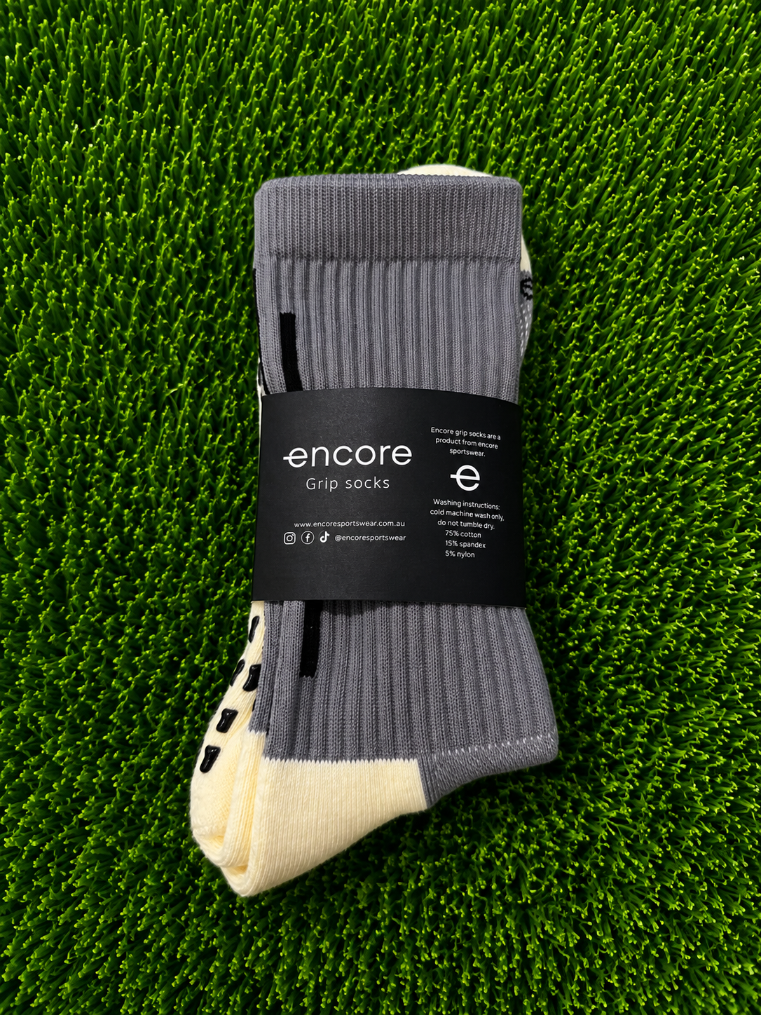 Grey grip socks