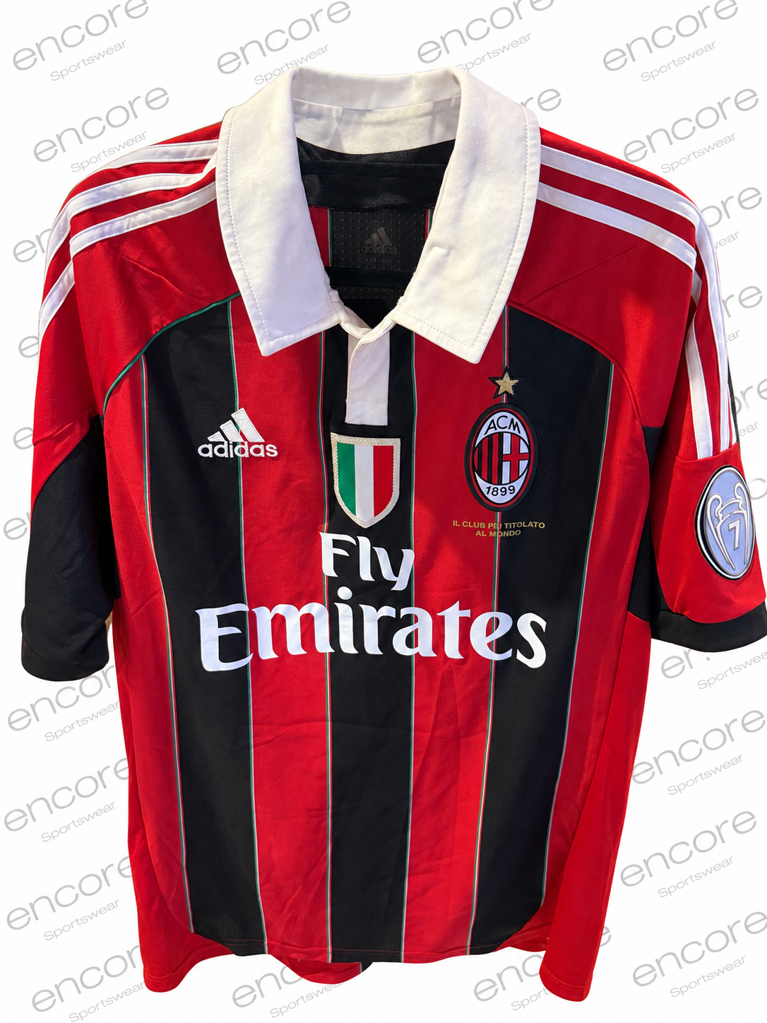 Adidas AC Milan 2011/12 Home Jersey – #45 Balotelli (Serie A Edition)- L